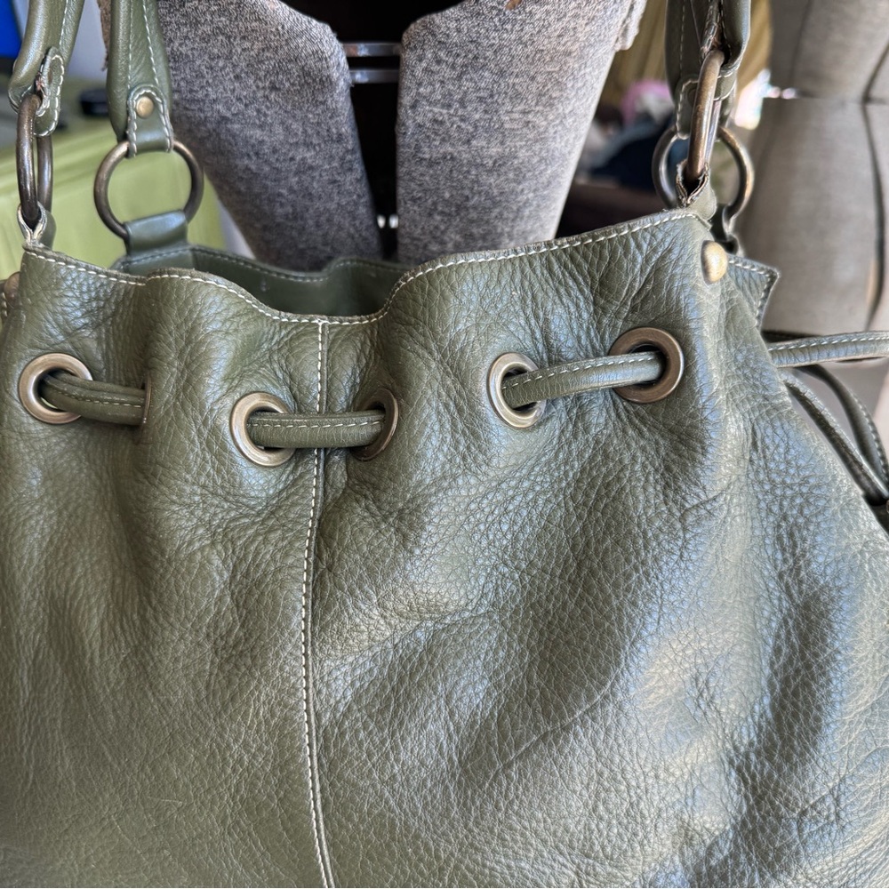 Nordstrom Olive Leather Hobo Bag - Picture 3 of 6